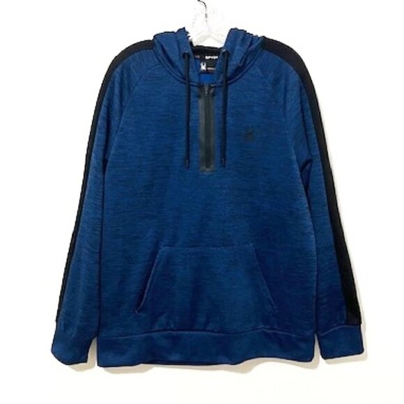 SPYDER Active ProWeb Blue 1/4 Zip Sweatshirt Hoodie - Picture 1 of 6